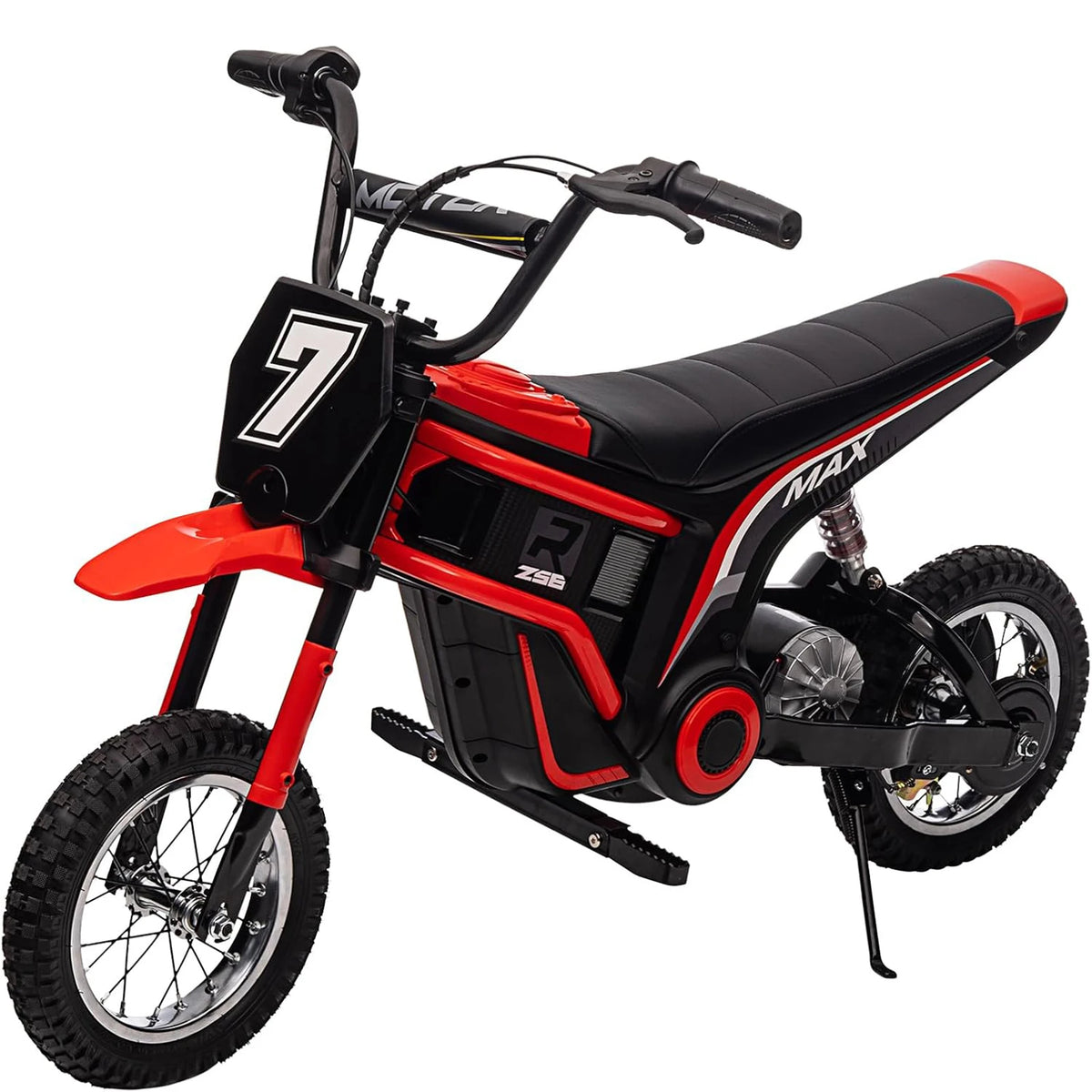 24V 350W Kids Electric Dirt Bike All Terrain Ride On Motorcycle, 3 Speeds To 14.5 MPH, 12in Tires, Suspension, 135lb Load Gift