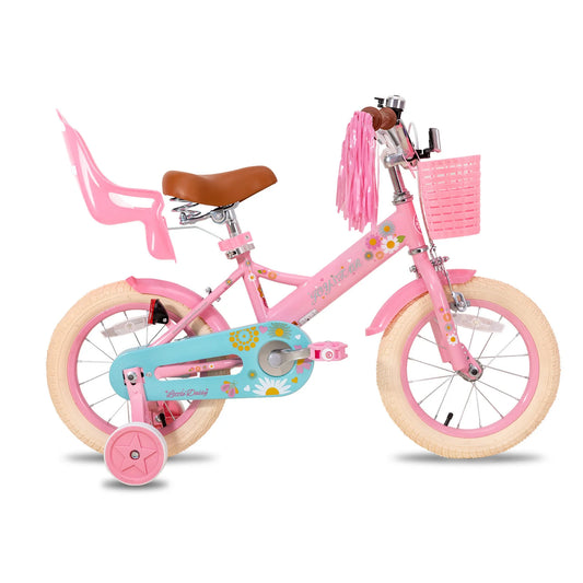 JOYSTAR Little Daisy Kids Bike for Girls Ages 2-7 Years,  Bikes with Doll Bike Seat & Streamers,Bikes with Flag & Number Plate
