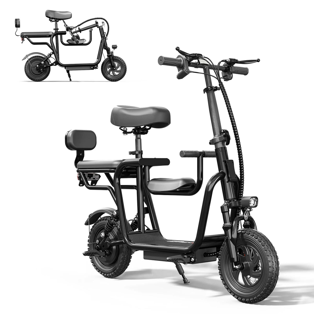 Spacewalk Electric Scooter with Seat for Adult, 48V Electric Scooter for Adults 750W Motor, 20 Mile Range, 18.75MPH, 14" Tires