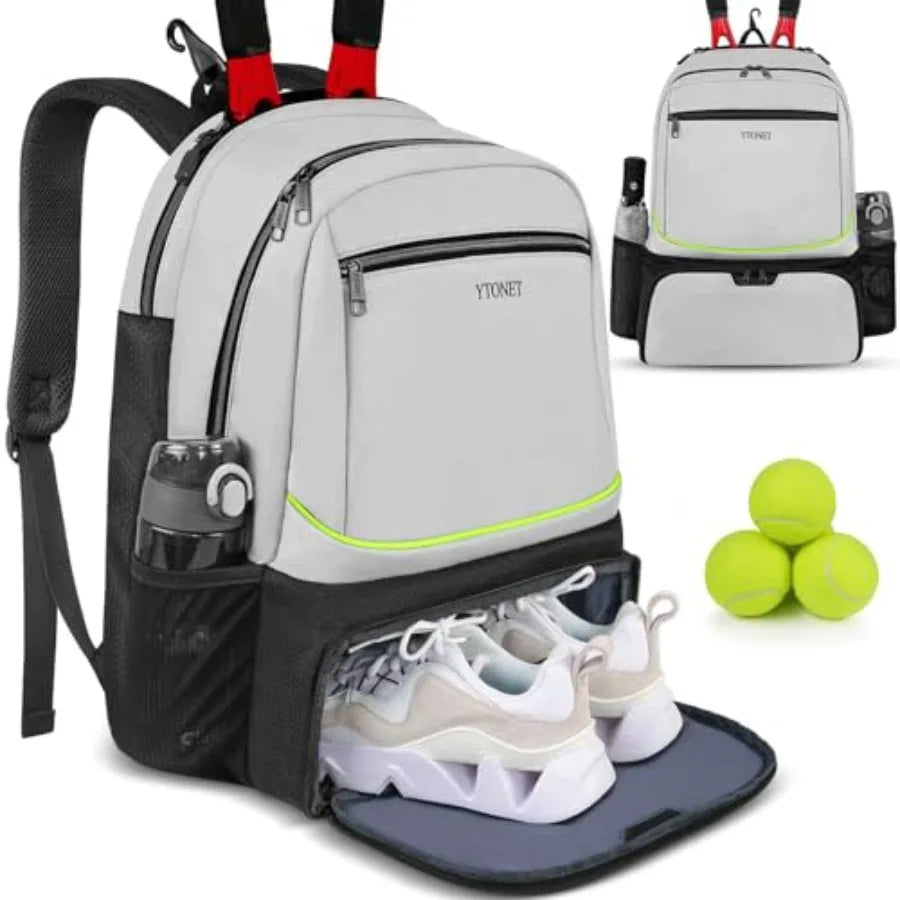 Tennis Bag Tennis Backpack for Women Men 2 Rackets with Insulated Pocket Ventilated Shoe Compartment