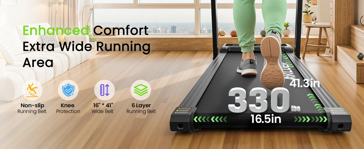 Akluer Walking Pad Treadmill with Desk for Home Office, 3-in-1 Under Desk Treadmill with Adjustable Height Desktop, 2.5HP Silent Motor, 6.2MPH Portable Running Machine 330lbs Capacity