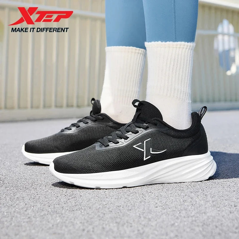 Xtep Women's Running Shoes 2025 Summer New Durability Lightweight Casual Shock-absorbing Breathable Mesh Sneakers 875418110054