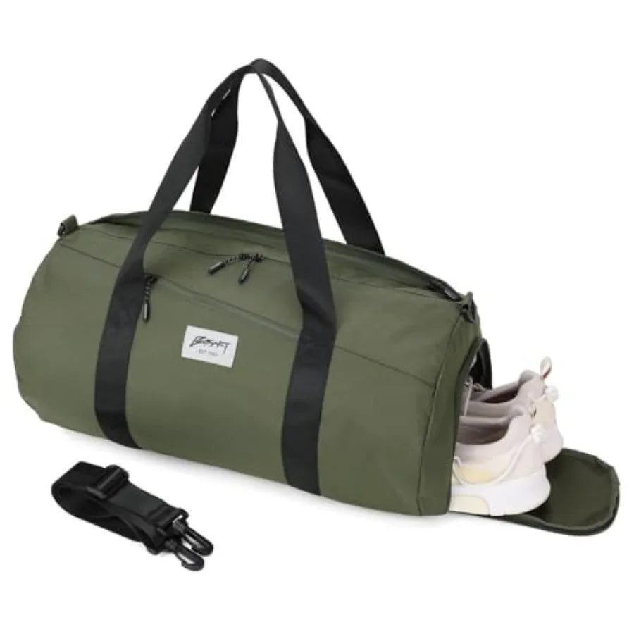 Gym Bags for Men with Side Pocket 38L Large Sports Gym Duffle Bag Adjustable StrapandShoe Compartment, Waterproof, Spacious, Du
