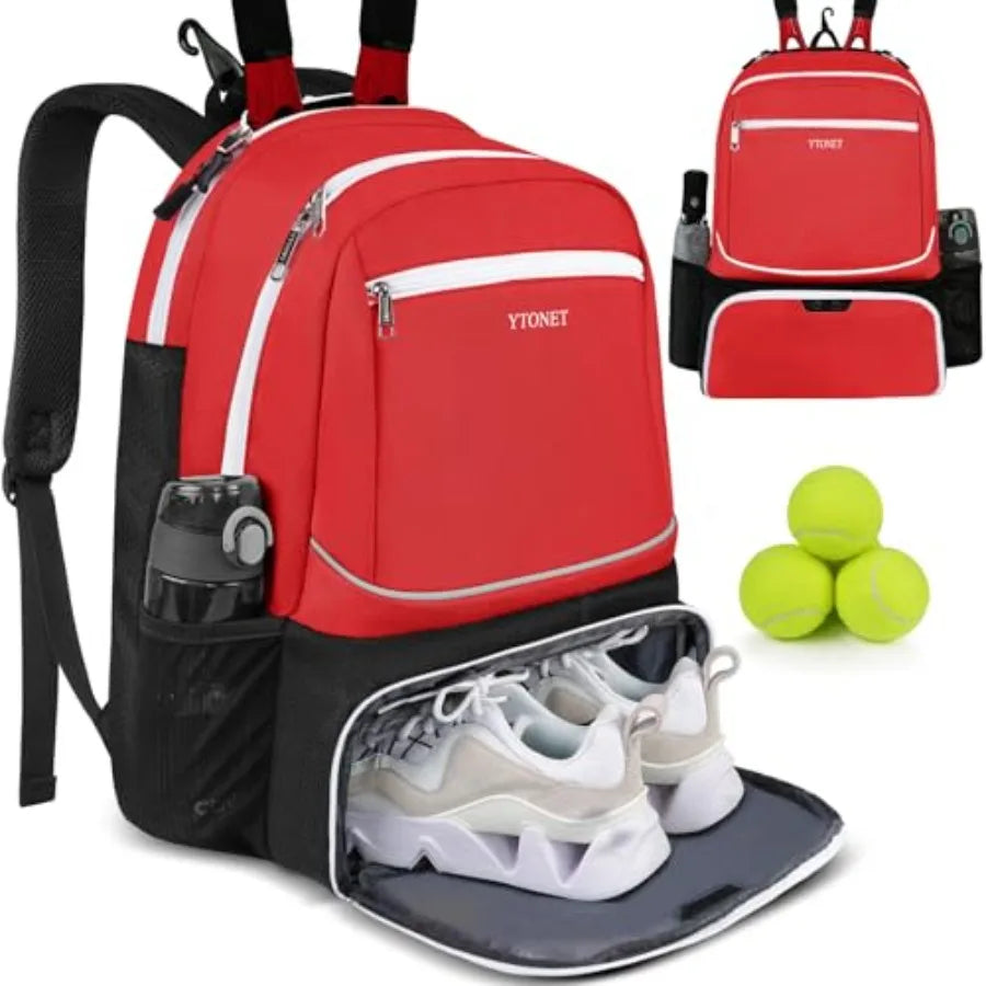 Tennis Bag Tennis Backpack for Women Men 2 Rackets with Insulated Pocket Ventilated Shoe Compartment