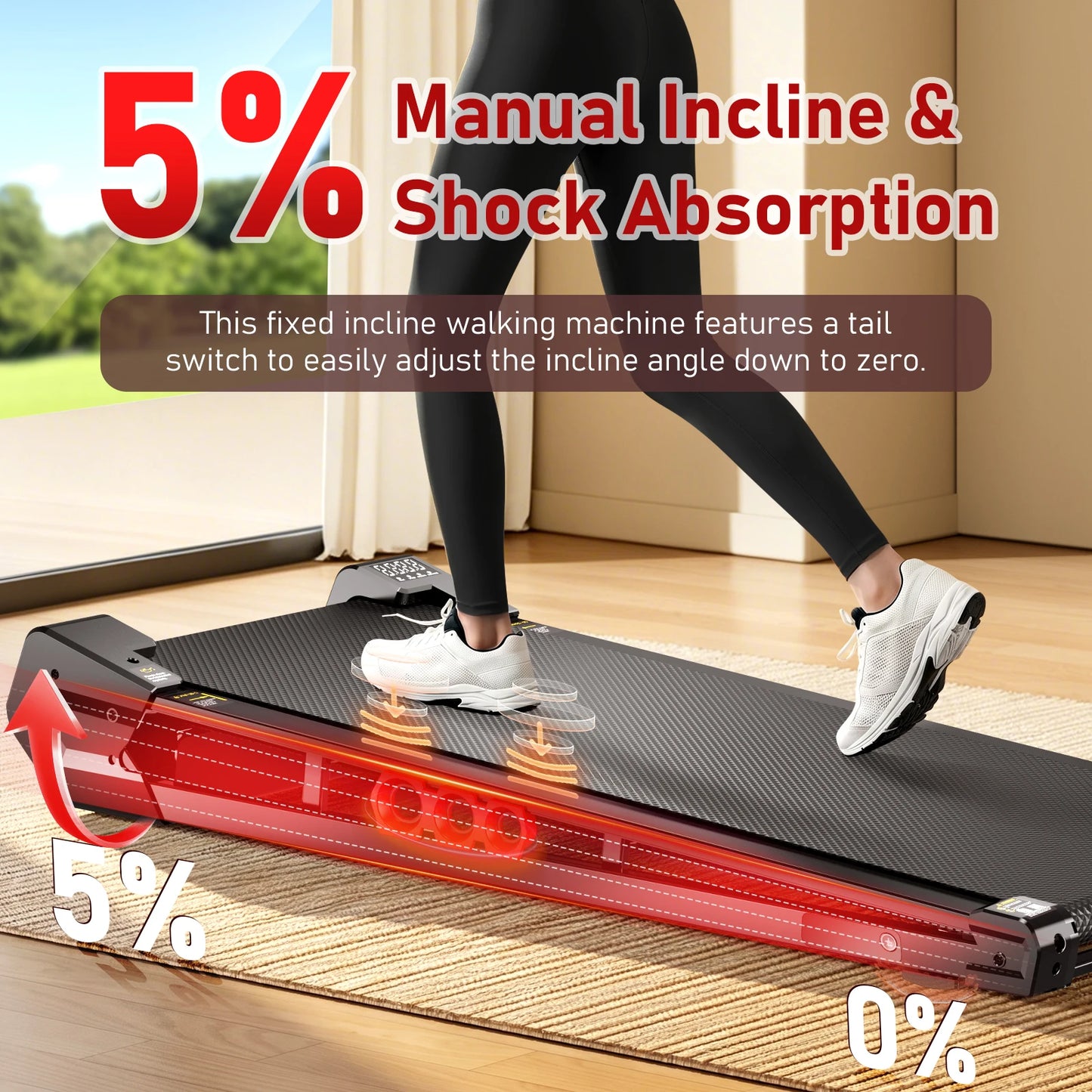 AKLUER Under Desk Vibration Walking Pad - 3 in 1 Vibration Plate Treadmill with Remote Control, Quiet Brushless with 5% Manual Incline, Portable for Home Office