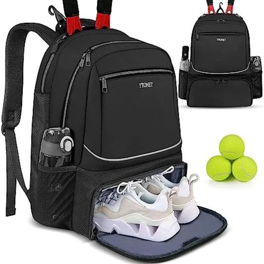 Tennis Bag Tennis Backpack for Women Men 2 Rackets with Insulated Pocket Ventilated Shoe Compartment