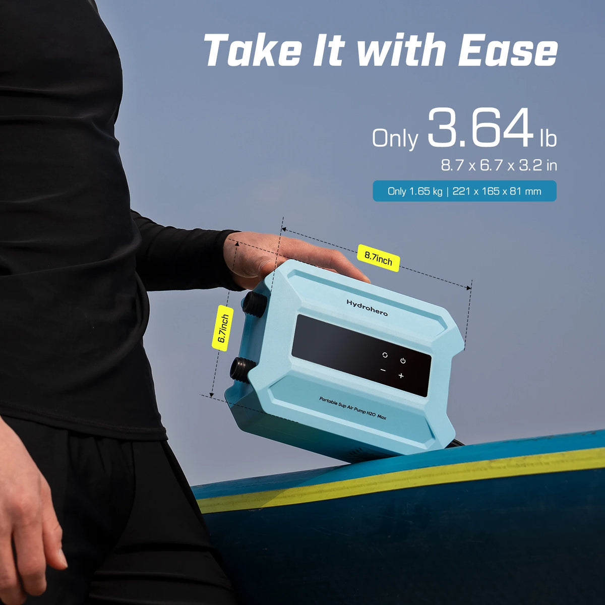Electric SUP Air Pump 5200mAh 18.5V 20PSI Rechargeable Portable Pump for for Stand up Paddle Boards Kayak Inflatables Boats
