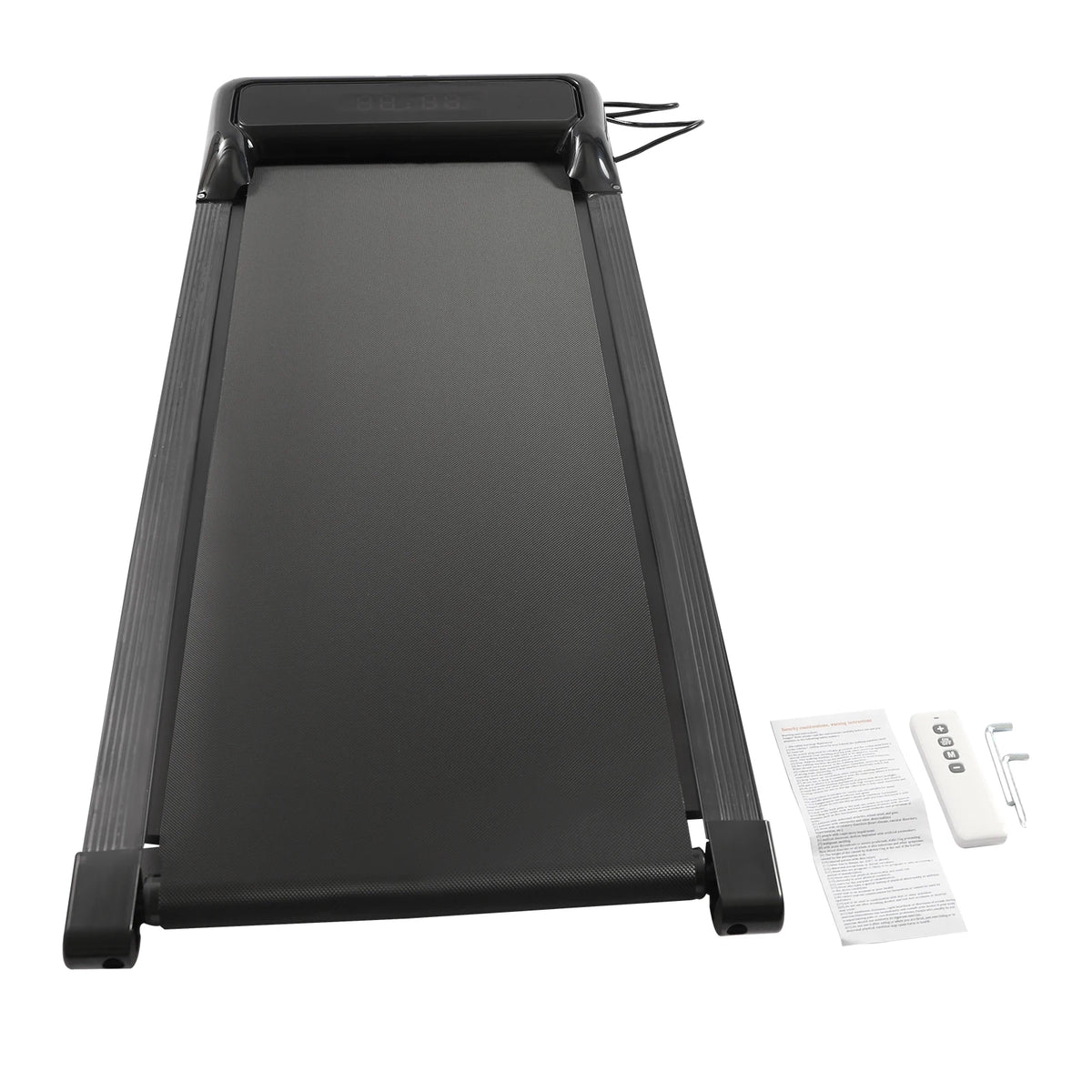 Under Desk Treadmill for Home Office, 2.25HP Quiet Portable Walking Jogging Machine with LED Display, Remote Control, 1-6km/h Speed, 100kg/220.46lbs Capacity, No Assembly Required, Easy Storage Under Bed