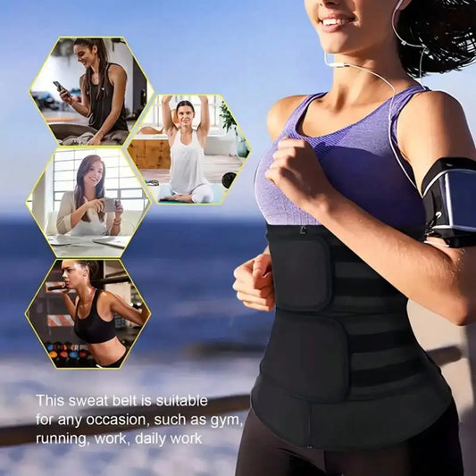 1pc Women Waist Trainer Belt, Waist Cincher Trimmer, Sauna Sweat Waist Shaper, Sports Fitness Training Waist Belt, Belly Band, Waist Slimming Belt, Abdominal Trainer Exercise Waist Belt Suitable For Workout Home Sports And Wa
