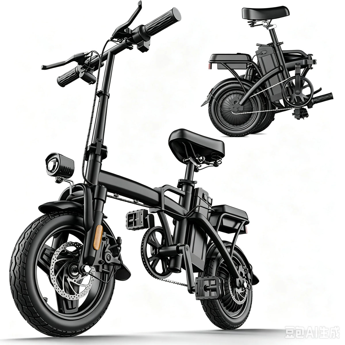 G11 14 Inch Folding Electric Bike 48V 500W 10Ah Battery Max 32km/h 3 Riding Modes Dual Disc Brake Adult Urban Commuter Foldable Ebike