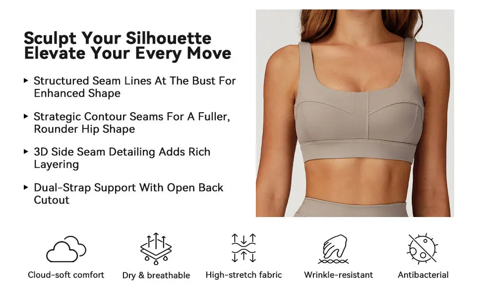 Airila 2-Piece Yoga Set Sports Bra and Leggings Pilates Gym High-Waisted Sports Casual Pants Butt-Lifting Running Shapewear Pants