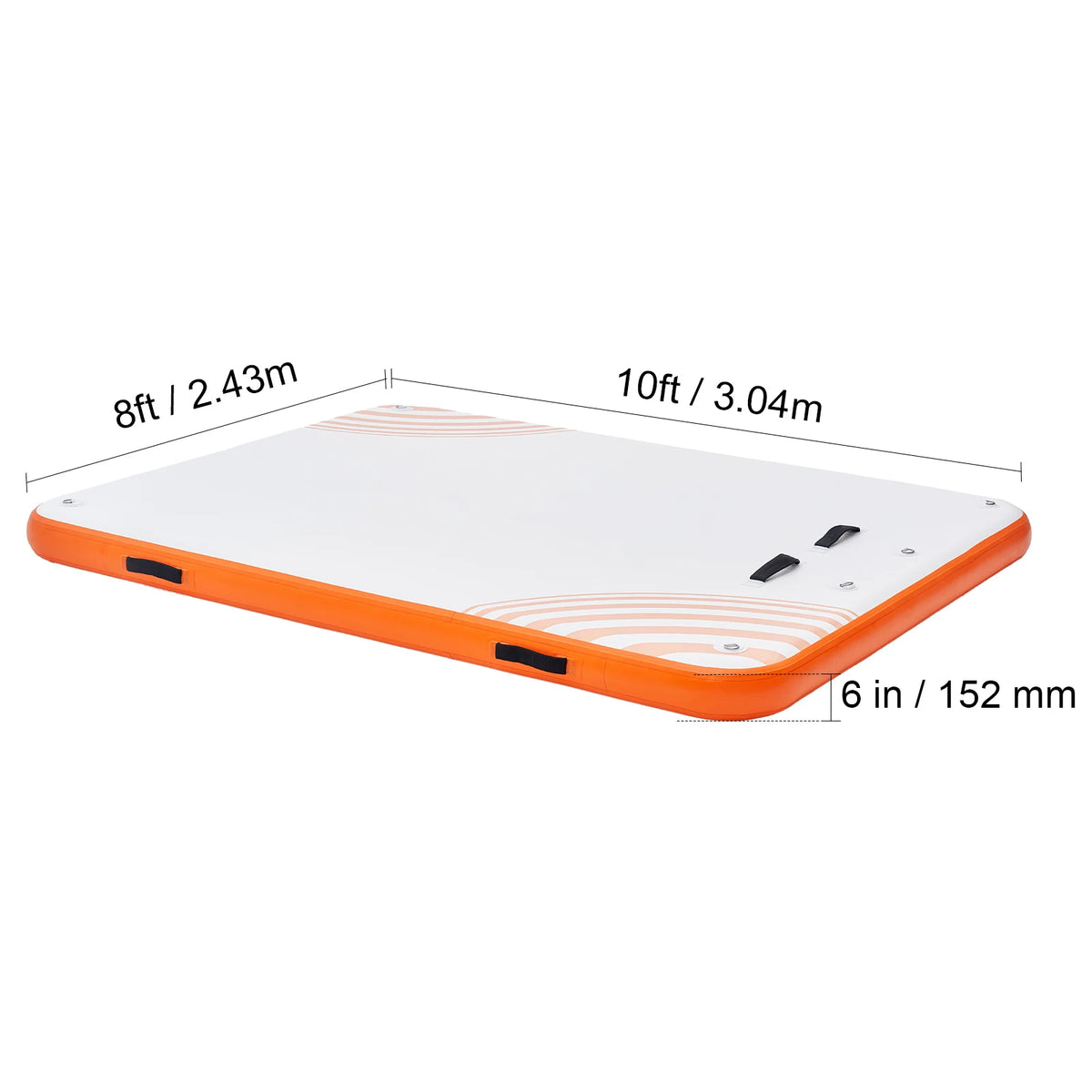 SucceBuy Inflatable Floating Dock Non-Slip Water Floating Dock Mat with Detachable Ladder Floating Platform Island Raft for Pool