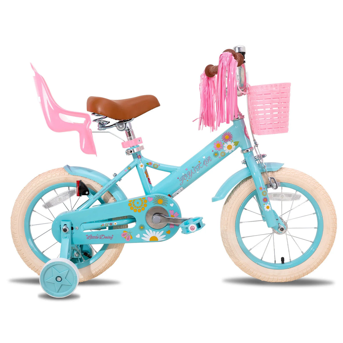 JOYSTAR Little Daisy Kids Bike for Girls Ages 2-7 Years,  Bikes with Doll Bike Seat & Streamers,Bikes with Flag & Number Plate