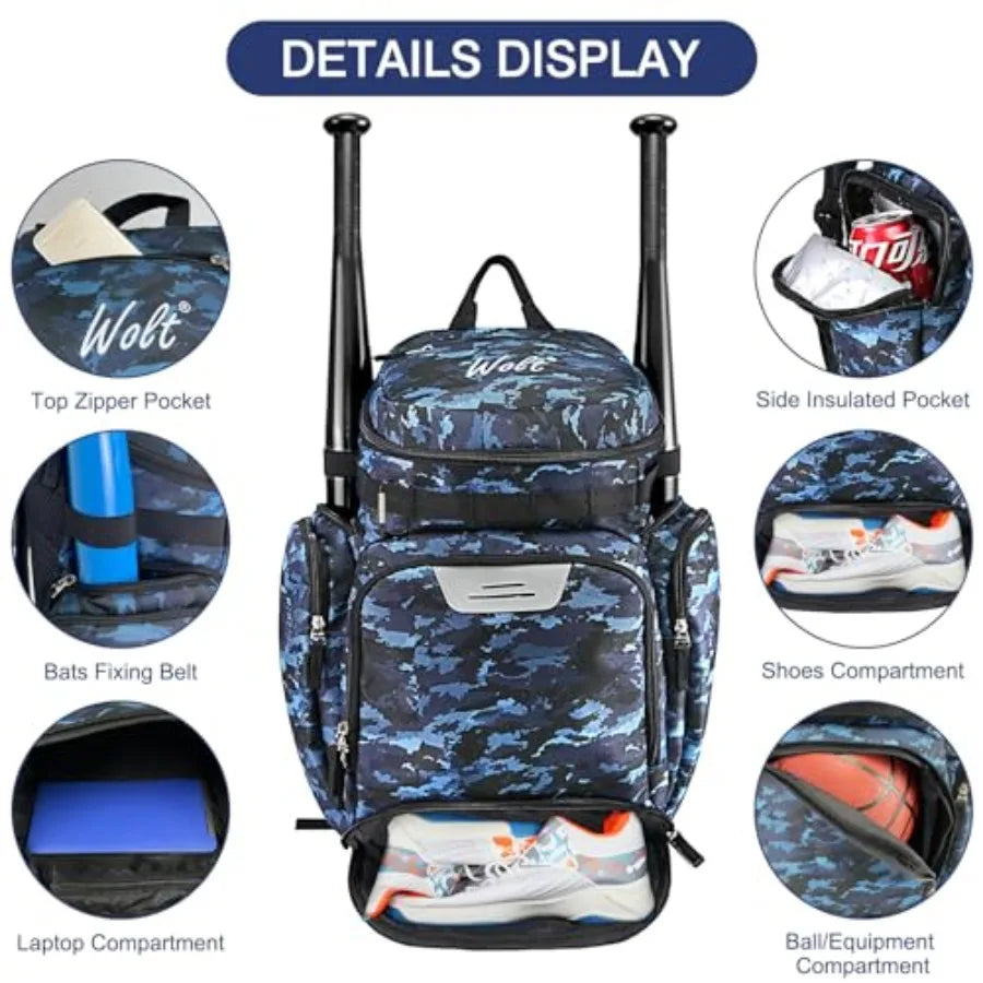 Basketball Bag Backpack with Separate Ball Compartment and Shoes Pocket, Gym Bags for Men, Large Sports Bag for Basketball, Soc