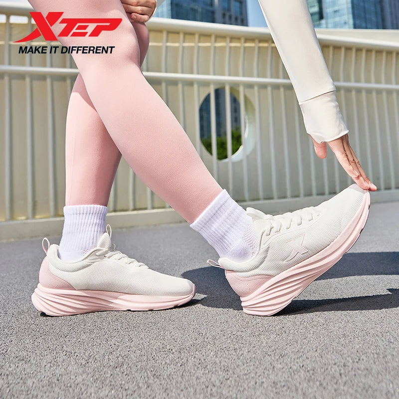 Xtep Women's Running Shoes 2025 Summer New Durability Lightweight Casual Shock-absorbing Breathable Mesh Sneakers 875418110054