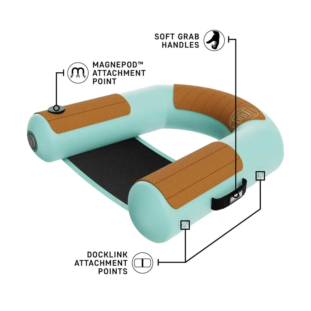 Hangout Suite Floating Chair Pool Beach Lake Boat Float Adults Family Friendly 4FT Multiple Colors 1 or 2 Pack, Customized