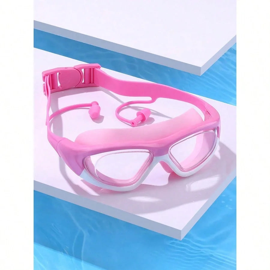 Oversized Swimming Goggles, Anti-Fog Anti-Water Silicone Swim Glasses With Ear Plugs, Suitable For Swimming Training And Leisure, Holiday Gift, Beach Essentials, Beach Accessories, Pool Float