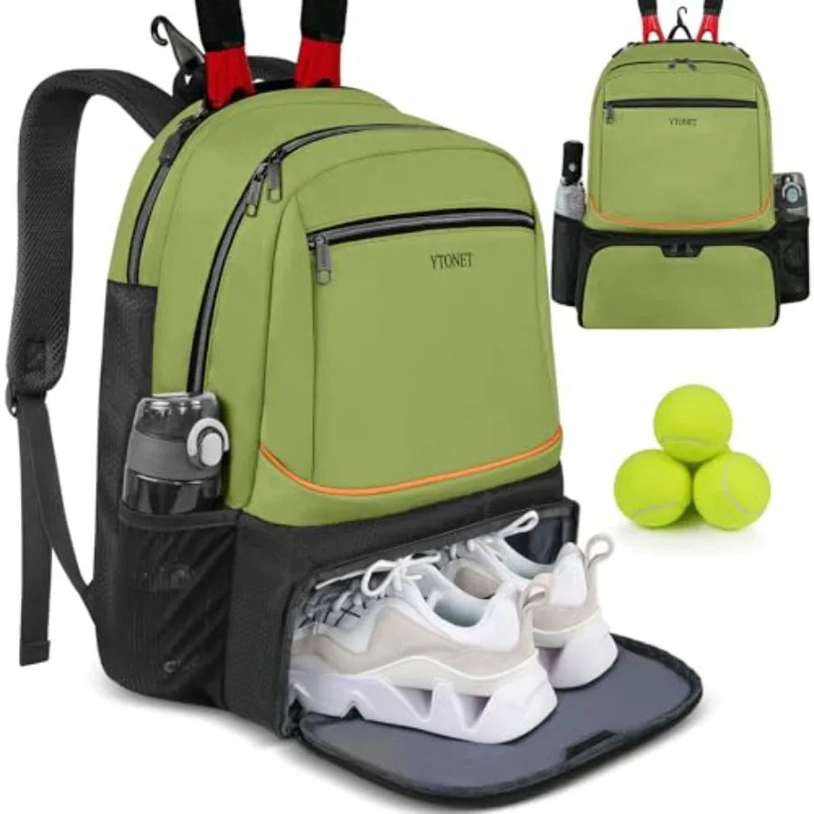 Tennis Bag Tennis Backpack for Women Men 2 Rackets with Insulated Pocket Ventilated Shoe Compartment