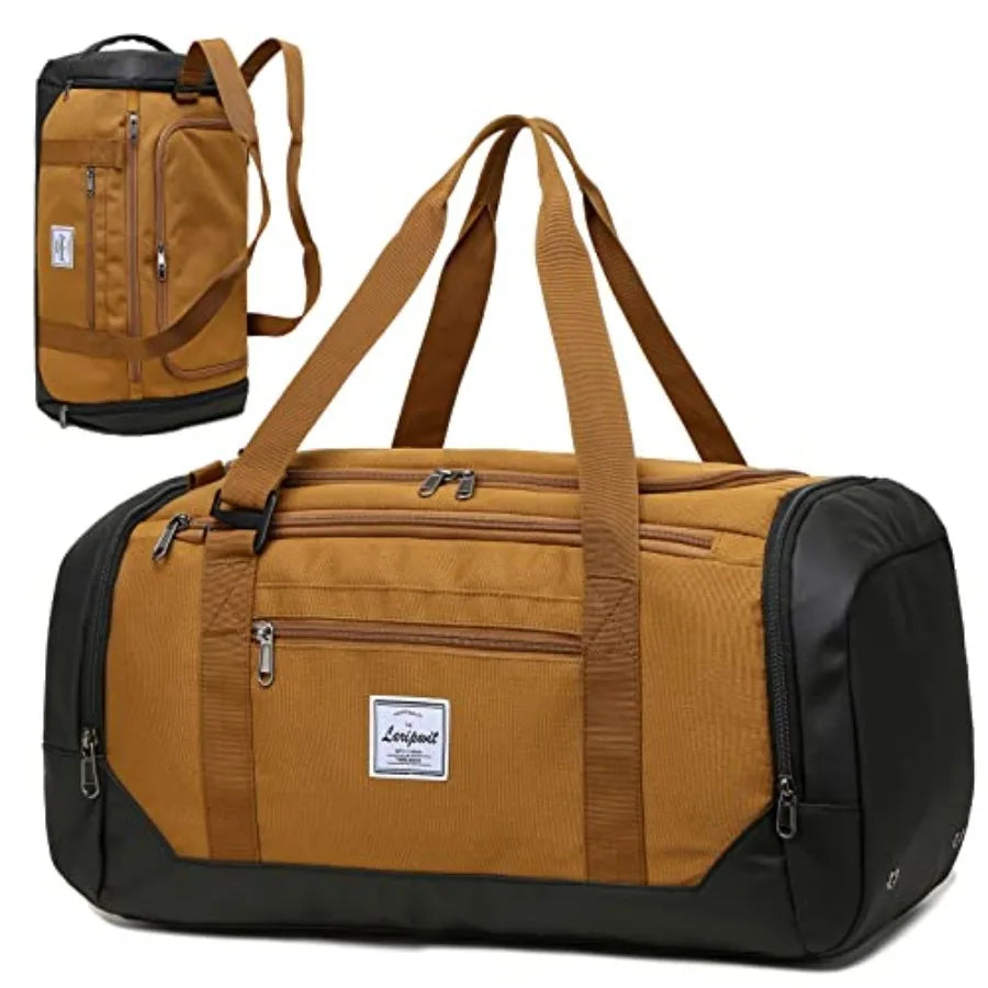 Travel Duffle Bag for men 40L Medium Sports Gym Bag with Wet Pocket and Shoes Compartment Weekender Overnight Backpack for Trav