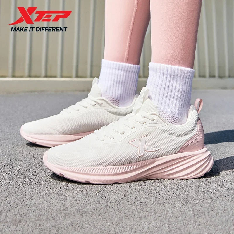 Xtep Women's Running Shoes 2025 Summer New Durability Lightweight Casual Shock-absorbing Breathable Mesh Sneakers 875418110054
